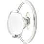 Emtek Hampton Glass Privacy Knobset with Brass Rosette Polished Chrome