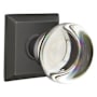 Emtek Providence Crystal Privacy Door Knob with Solid Brass Rosette Oil Rubbed Bronze