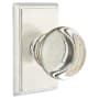 Emtek Providence Crystal Privacy Door Knob with Solid Brass Rosette Satin Nickel