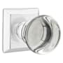Emtek Providence Crystal Privacy Door Knob with Solid Brass Rosette Polished Chrome