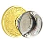 Emtek Providence Crystal Privacy Door Knob with Solid Brass Rosette Polished Brass
