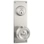 Emtek 3-5/8" Center to Center Rectangular Sideplate Brass Modern Double Cylinder Entry Set Satin Nickel