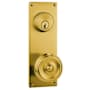 Emtek 3-5/8" Center to Center Rectangular Sideplate Brass Modern Double Cylinder Entry Set Satin Brass