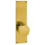 Emtek 9" Height Rectangular Sideplate Brass Modern Privacy Entry Set Satin Brass