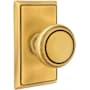 Emtek Norwich Privacy Door Knob Set with Rectangular Rose from the Brass Classic Collection French Antique