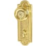 Emtek 3-3/8" Center Single Sided Deadbolt with Thumbturn and Belmont Plate Polished Brass