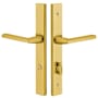 Emtek 11 Inch Stretto Rectangular Privacy Sideplate Entry Set from the Brass Modern Collection Satin Brass