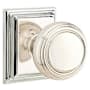 Emtek Norwich Privacy Door Knob Set with Wilshire Rose from the Brass Classic Collection Polished Nickel