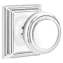 Emtek Norwich Privacy Door Knob Set with Wilshire Rose from the Brass Classic Collection Polished Chrome