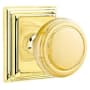 Emtek Norwich Privacy Door Knob Set with Wilshire Rose from the Brass Classic Collection Lifetime Polished Brass