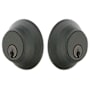 Emtek Regular Style Classic Brass Double Cylinder Deadbolt Flat Black