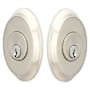 Emtek Saratoga Style Classic Brass Double Cylinder Deadbolt Satin Nickel