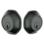Emtek Octagon Style Tuscany Bronze Double Cylinder Deadbolt Flat Black