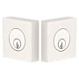 Emtek Square Style Brass Modern Double Cylinder Deadbolt Satin Nickel