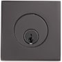 Emtek Square Style Brass Modern Double Cylinder Deadbolt Flat Black