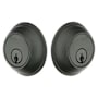 Emtek Tuscany Classic Style Lost Wax Cast Bronze Double Cylinder Deadbolt Flat Black