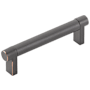 Emtek Knurled 4 Inch Center to Center Bar Cabinet Pull with Rectangular Stem from the SELECT Collection Oil Rubbed Bronze / Oil Rubbed Bronze Stem