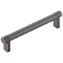 Emtek Smooth 5 Inch Center to Center Bar Cabinet Pull with Rectangular Stem from the SELECT Collection Oil Rubbed Bronze / Oil Rubbed Bronze Stem