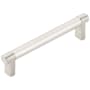 Emtek Smooth 5 Inch Center to Center Bar Cabinet Pull with Rectangular Stem from the SELECT Collection Satin Nickel / Satin Nickel Stem
