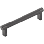 Emtek Smooth 5 Inch Center to Center Bar Cabinet Pull with Rectangular Stem from the SELECT Collection Flat Black / Flat Black Stem