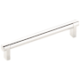 Emtek Smooth 6 Inch Center to Center Bar Cabinet Pull with Rectangular Stem from the SELECT Collection Polished Nickel / Polished Nickel Stem