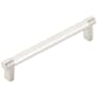 Emtek Smooth 6 Inch Center to Center Bar Cabinet Pull with Rectangular Stem from the SELECT Collection Satin Nickel / Satin Nickel Stem
