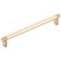 Emtek Smooth 8 Inch Center to Center Bar Cabinet Pull with Rectangular Stem from the SELECT Collection Satin Copper / Satin Copper Stem