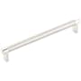 Emtek Knurled 8 Inch Center to Center Bar Cabinet Pull with Rectangular Stem from the SELECT Collection Polished Nickel / Polished Nickel Stem