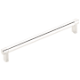 Emtek Smooth 8 Inch Center to Center Bar Cabinet Pull with Rectangular Stem from the SELECT Collection Polished Nickel / Polished Nickel Stem