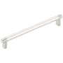 Emtek Smooth 8 Inch Center to Center Bar Cabinet Pull with Rectangular Stem from the SELECT Collection Satin Nickel / Satin Nickel Stem