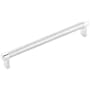 Emtek Knurled 8 Inch Center to Center Bar Cabinet Pull with Rectangular Stem from the SELECT Collection Polished Chrome / Polished Chrome Stem