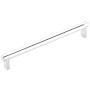 Emtek Smooth 8 Inch Center to Center Bar Cabinet Pull with Rectangular Stem from the SELECT Collection Polished Chrome / Polished Chrome Stem