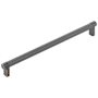 Emtek Knurled 10 Inch Center to Center Bar Cabinet Pull with Rectangular Stem from the SELECT Collection Oil Rubbed Bronze / Oil Rubbed Bronze Stem