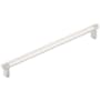 Emtek Smooth 10 Inch Center to Center Bar Cabinet Pull with Rectangular Stem from the SELECT Collection Satin Nickel / Satin Nickel Stem