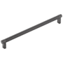 Emtek Knurled 10 Inch Center to Center Bar Cabinet Pull with Rectangular Stem from the SELECT Collection Flat Black / Flat Black Stem