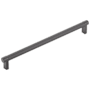 Emtek Smooth 10 Inch Center to Center Bar Cabinet Pull with Rectangular Stem from the SELECT Collection Flat Black / Flat Black Stem