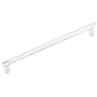 Emtek Knurled 10 Inch Center to Center Bar Cabinet Pull with Rectangular Stem from the SELECT Collection Polished Chrome / Polished Chrome Stem