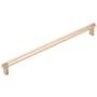 Emtek Smooth 12 Inch Center to Center Bar Cabinet Pull with Rectangular Stem from the SELECT Collection Satin Copper / Satin Copper Stem