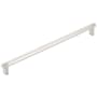 Emtek Smooth 12 Inch Center to Center Bar Cabinet Pull with Rectangular Stem from the SELECT Collection Satin Nickel / Satin Nickel Stem