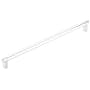 Emtek Smooth 12 Inch Center to Center Bar Cabinet Pull with Rectangular Stem from the SELECT Collection Polished Chrome / Polished Chrome Stem