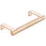 Emtek Knurled 4-1/4 Inch Center to Center Handle Cabinet Pull with Round Edge Stem from the SELECT Collection Satin Copper / Satin Copper Stem