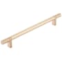 Emtek Smooth 8 Inch Center to Center Bar Cabinet Pull with Rectangular Bar Stem from the SELECT Collection Satin Copper / Satin Copper Stem