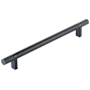 Emtek Knurled 8 Inch Center to Center Bar Cabinet Pull with Rectangular Bar Stem from the SELECT Collection Oil Rubbed Bronze / Oil Rubbed Bronze Stem