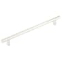 Emtek Smooth 10 Inch Center to Center Bar Cabinet Pull with Rectangular Bar Stem from the SELECT Collection Polished Nickel / Polished Nickel Stem