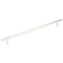 Emtek Smooth 12 Inch Center to Center Bar Cabinet Pull with Rectangular Bar Stem from the SELECT Collection Polished Nickel / Polished Nickel Stem