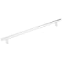 Emtek Smooth 12 Inch Center to Center Bar Cabinet Pull with Rectangular Bar Stem from the SELECT Collection Polished Chrome / Polished Chrome Stem