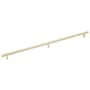 Emtek Smooth 20 Inch Center to Center Bar Cabinet Pull with Rectangular Bar Stem from the SELECT Collection Satin Brass / Satin Brass Stem