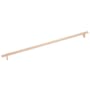 Emtek Knurled 18 Inch Center to Center Bar Cabinet Pull with Rectangular Bar Stem from the SELECT Collection Satin Copper / Satin Copper Stem