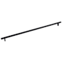 Emtek Knurled 18 Inch Center to Center Bar Cabinet Pull with Rectangular Bar Stem from the SELECT Collection Flat Black / Flat Black Stem