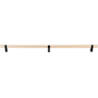 Emtek Knurled 24 Inch Satin Copper Center to Center Bar Appliance Pull with Rectangular Bar Stem and Choice of Stem Finish from the SELECT Collection Satin Copper / Flat Black Stem